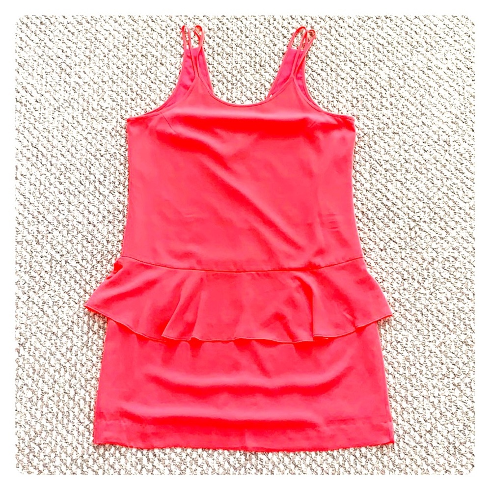 Trina Turk hot pink peplum dress